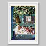 Sadhu with Children - High Quality Print of Artwork by Pieter Weltevrede - Sagar World