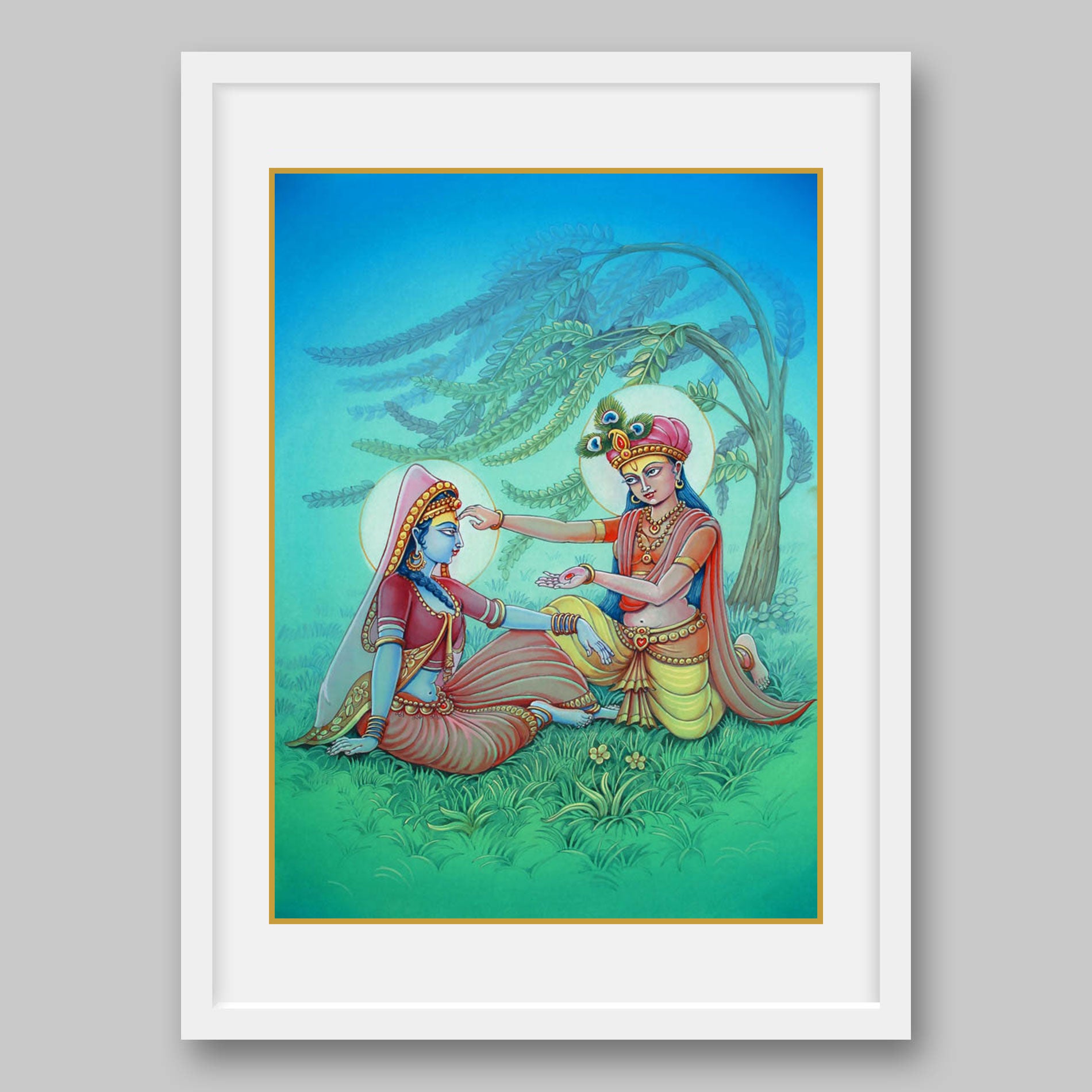 Radha Krishna - High Quality Print of Artwork by Pieter Weltevrede - Sagar World
