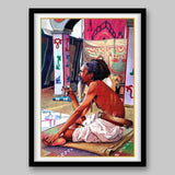 Kathia Baba Sitting Down with Chai - High Quality Print of Artwork by Pieter Weltevrede