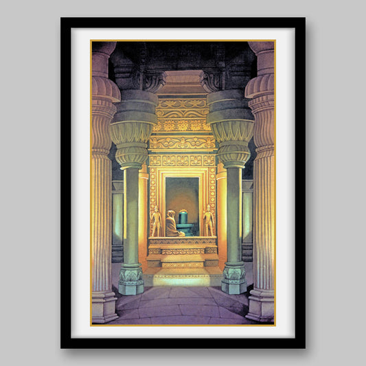 Shiva Temple Scene – High Quality Print of Artwork by Pieter Weltevrede - Sagar World