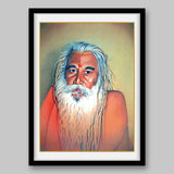 Old Sadhu - High Quality Print of Artwork by Pieter Weltevrede - Sagar World
