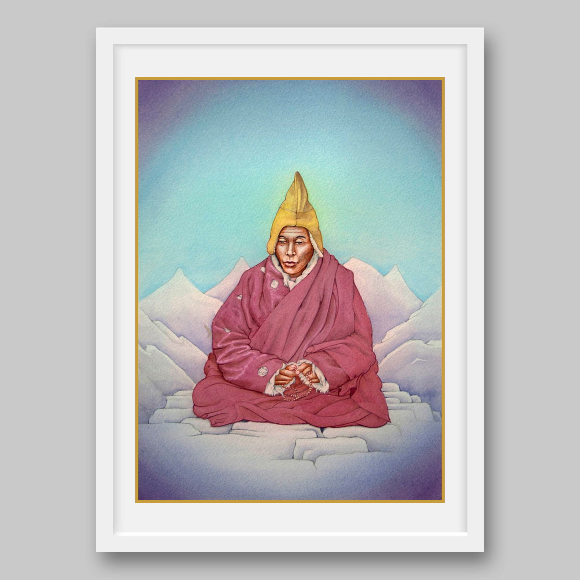 Tibetan Buddhist Monk - High Quality Print of Artwork by Pieter Weltevrede - Sagar World