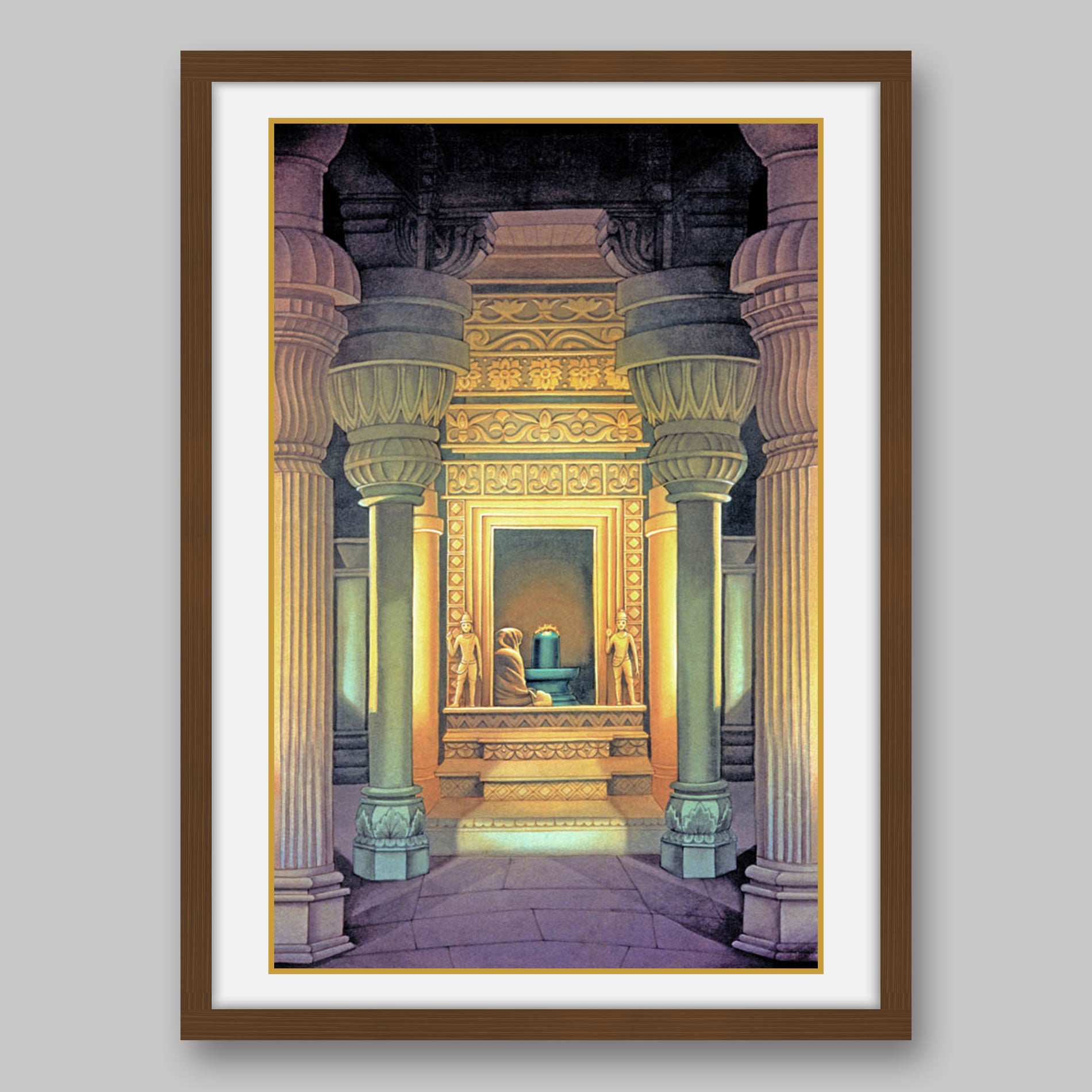 Shiva Temple Scene – High Quality Print of Artwork by Pieter Weltevrede - Sagar World