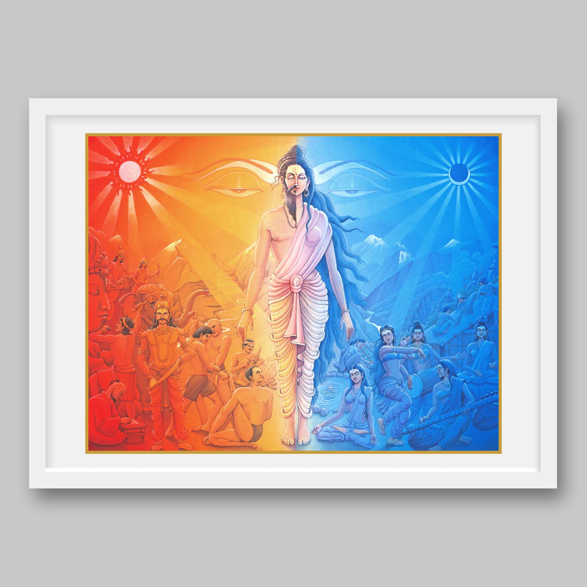 Solar and Lunar Nadis – High Quality Print of Artwork by Pieter Weltevrede - Sagar World