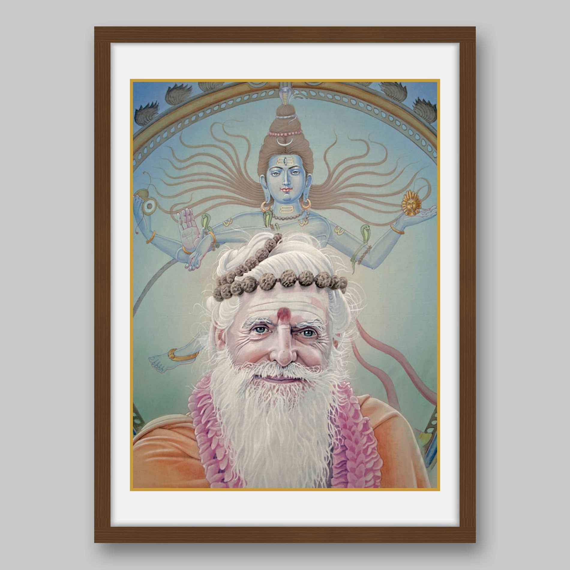 Hindu Spiritual Leader Satguru Sivaya Subramuniyaswami- High Quality Print of Artwork by Pieter Weltevrede