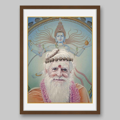 Hindu Spiritual Leader Satguru Sivaya Subramuniyaswami- High Quality Print of Artwork by Pieter Weltevrede
