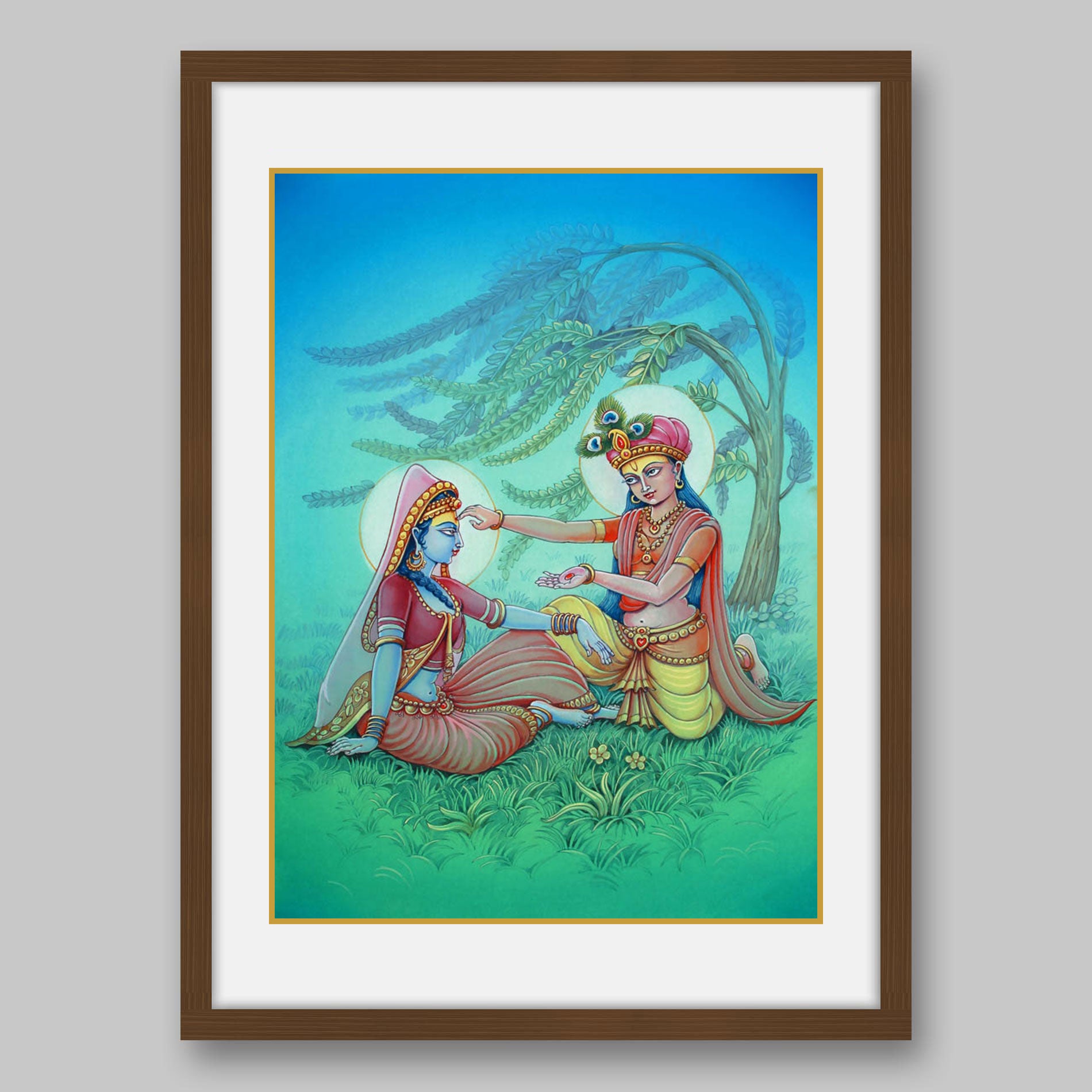 Radha Krishna - High Quality Print of Artwork by Pieter Weltevrede - Sagar World