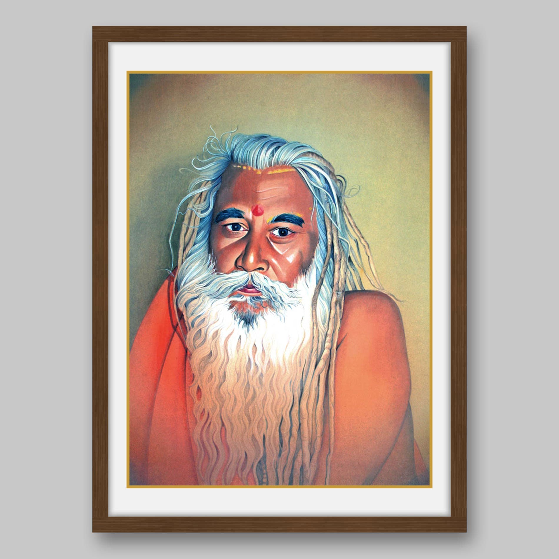Old Sadhu - High Quality Print of Artwork by Pieter Weltevrede - Sagar World
