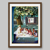 Sadhu with Children - High Quality Print of Artwork by Pieter Weltevrede - Sagar World