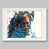 Sadhu with Dreadlocks - High Quality Print of Artwork by Pieter Weltevrede - Sagar World