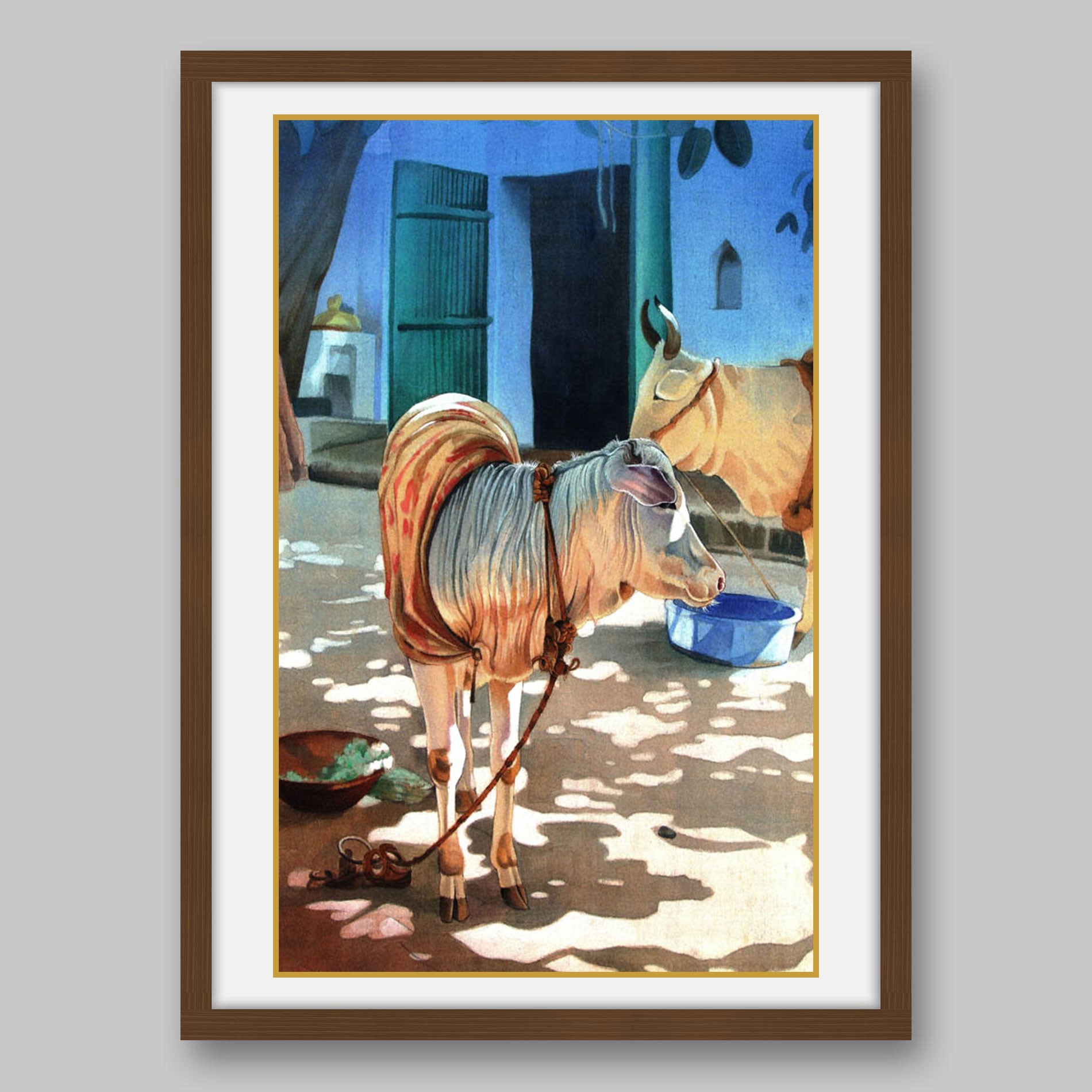 Sacred Calf and Cow - High Quality Print of Artwork by Pieter Weltevrede - Sagar World