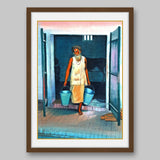 Sadhu with Buckets - High Quality Print of Artwork by Pieter Weltevrede - Sagar World