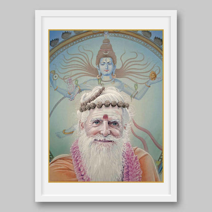 Hindu Spiritual Leader Satguru Sivaya Subramuniyaswami- High Quality Print of Artwork by Pieter Weltevrede