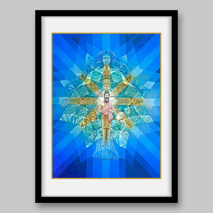 Earth Mandala- High Quality Print of Artwork by Pieter Weltevrede