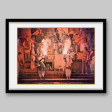 Ganga Aarti in Haridwar – High Quality Print of Artwork by Pieter Weltevrede