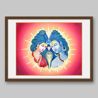 Shiva and Shakti Ardhanarishwara – High Quality Print of Artwork by Pieter Weltevrede - Sagar World