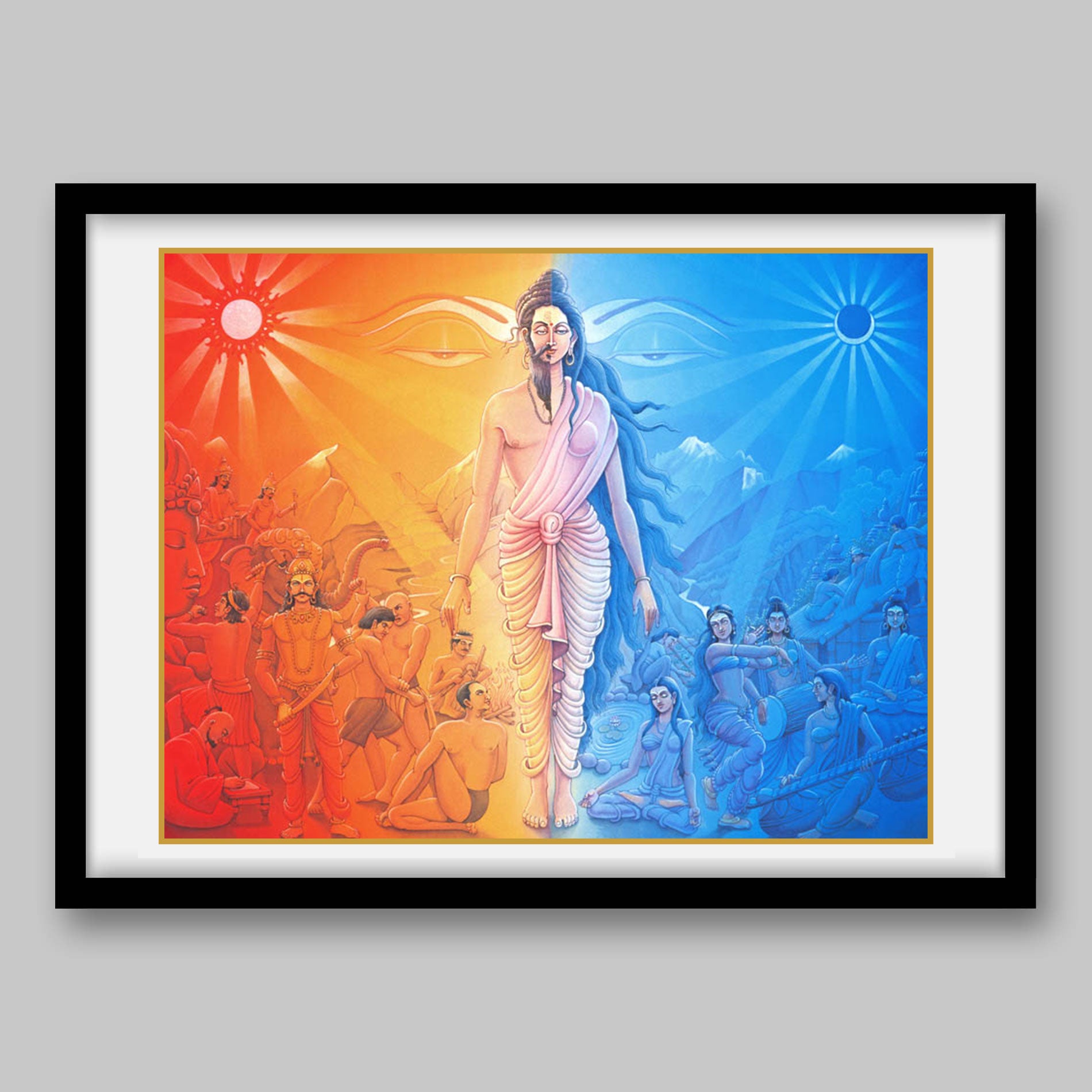 Solar and Lunar Nadis – High Quality Print of Artwork by Pieter Weltevrede - Sagar World