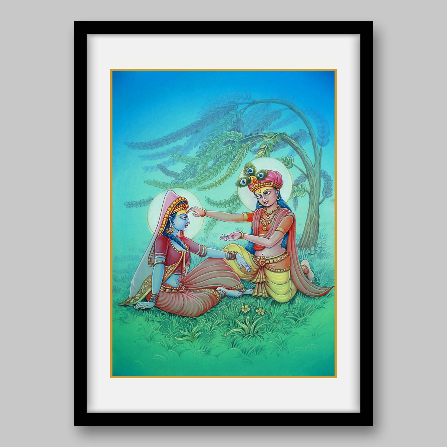 Radha Krishna - High Quality Print of Artwork by Pieter Weltevrede - Sagar World