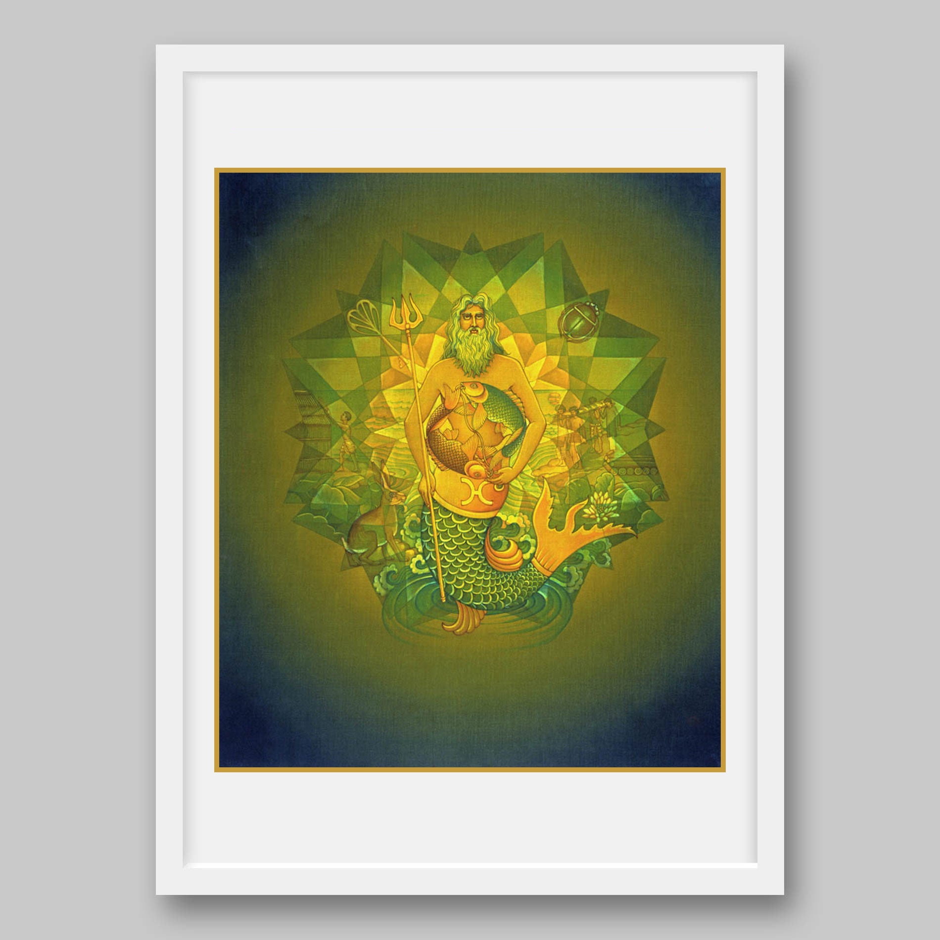 Pisces - High Quality Print of Artwork by Pieter Weltevrede - Home Decor - Sagar World