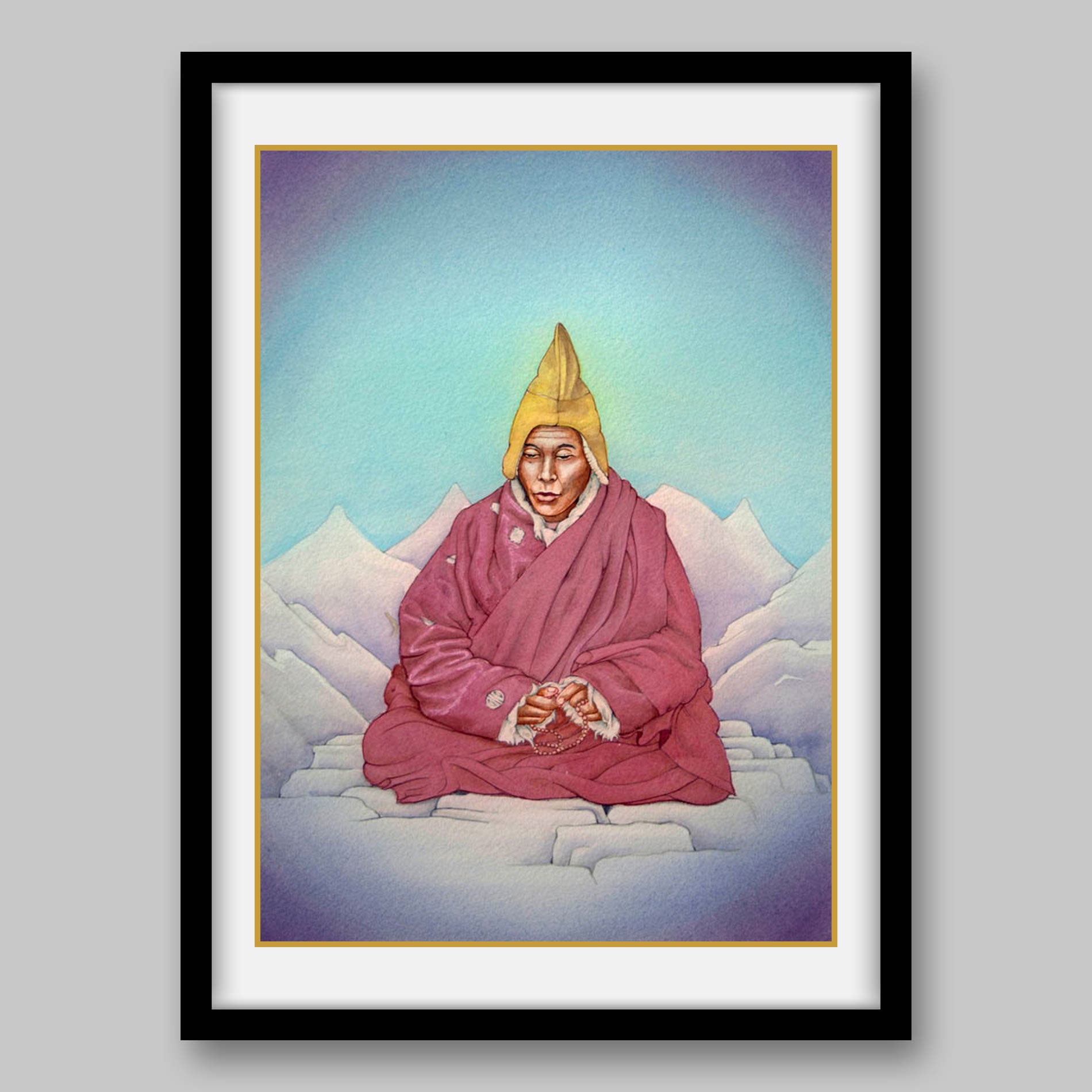 Tibetan Buddhist Monk - High Quality Print of Artwork by Pieter Weltevrede - Sagar World