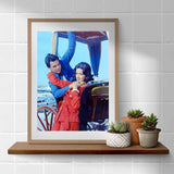 Hema Malini and Dharmendra in a romantic Portrait- still from the movie “CHARAS” Personal Bollywood Photography of renowned cinematographer,  Shri Prem Sagar
