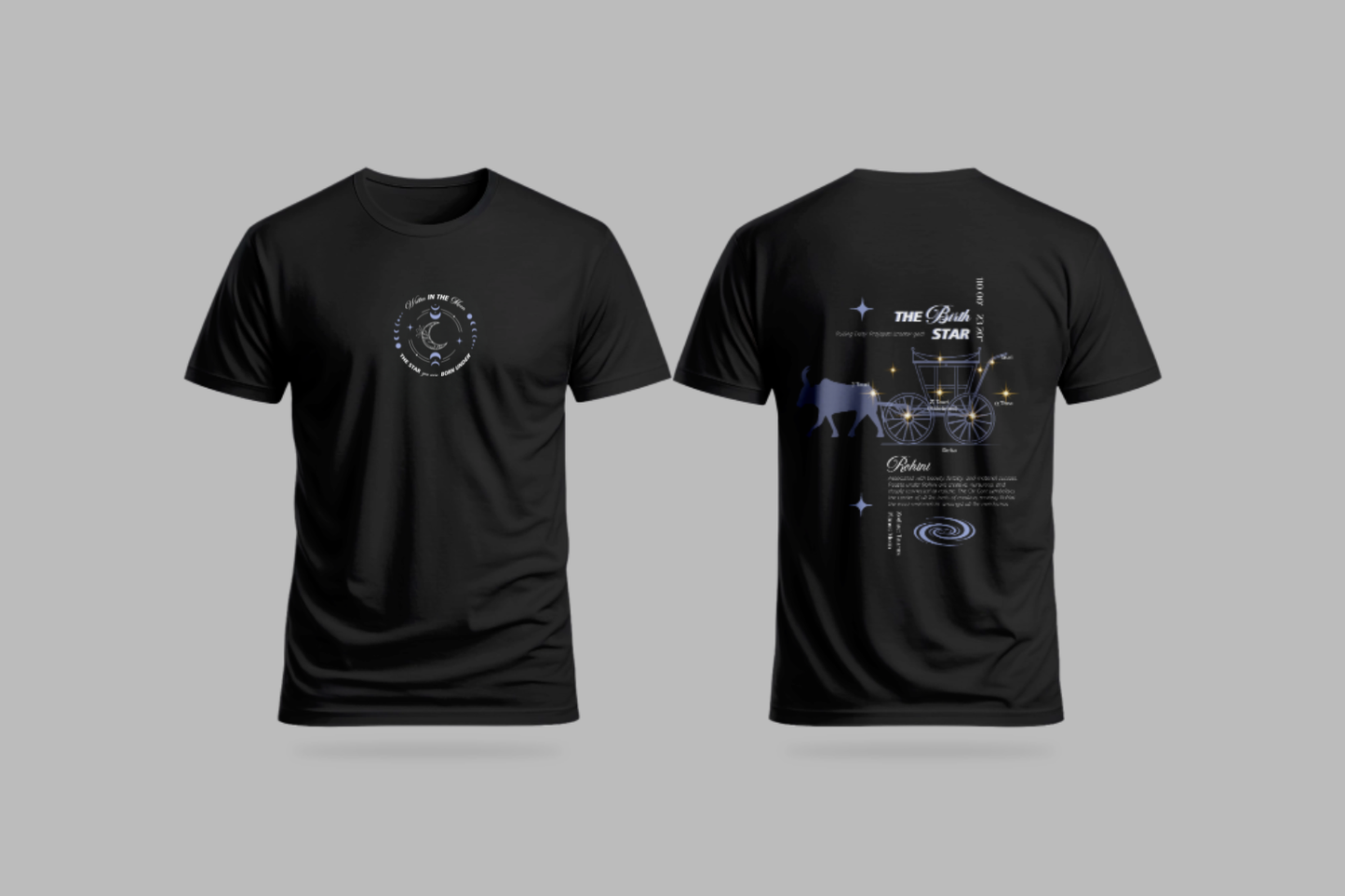 Rohini  Nakshatra T-Shirt – Vedic Astrology Inspired Unisex Cotton Tee | Spiritual Minimalist Wear