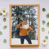 Rajendra Kumar in a Ice Skating in the valley of Kashmir Portrait - still from the movie “ARZOO” Personal Bollywood Photography of renowned cinematographer, Shri Prem Sagar. - Sagar World