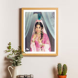 Mala Sinha in a Violet dress with golden jwellery Portrait - still from the movie, “GEET” Personal Bollywood Photography of renowned cinematographer,  Shri Prem Sagar. - Sagar World