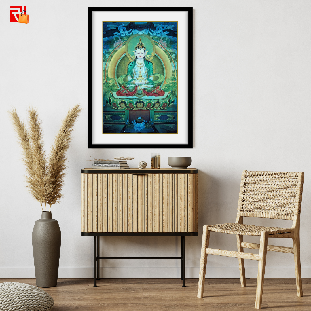 Amitabha Buddha- The Buddha of Infinite Light- High Quality Print of Artwork by Pieter Weltevrede - Sagar World