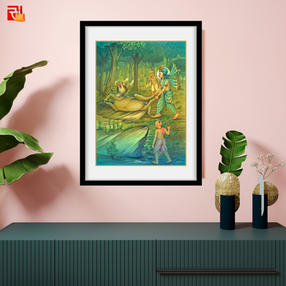 Balaram and Cow Demon – High Quality Print of Artwork by Pieter Weltevrede