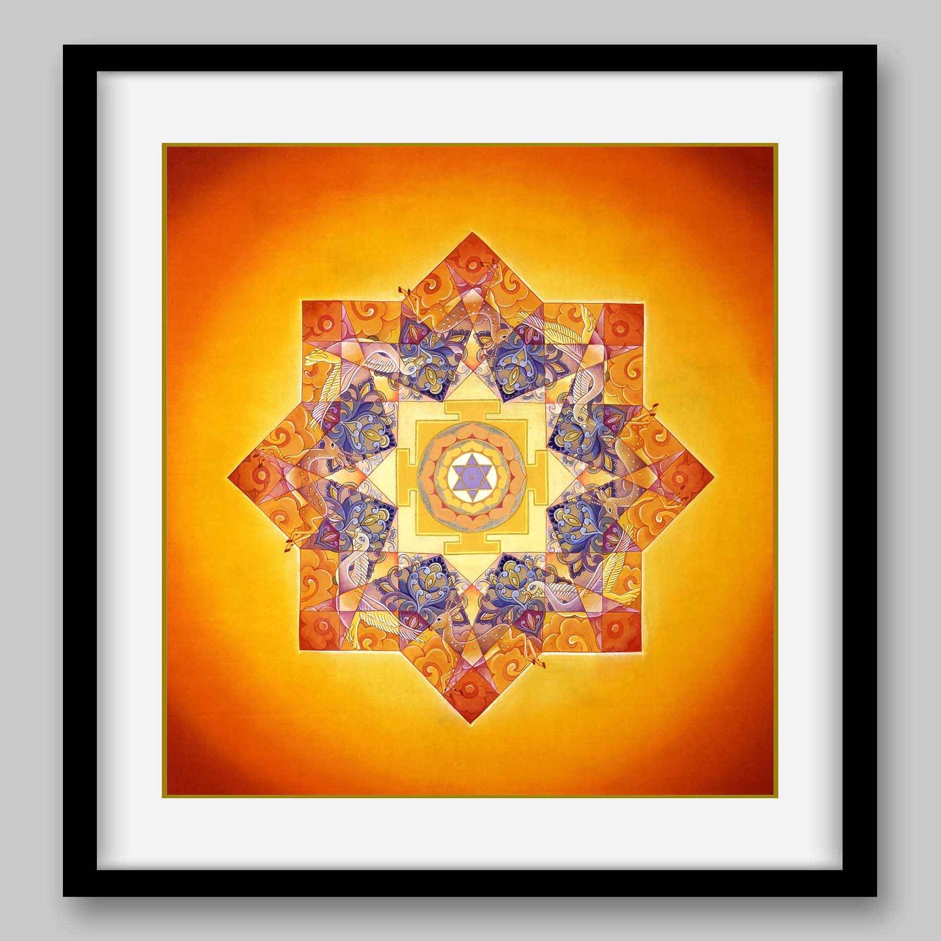 Bhuvaneshwari Yantra – High Quality Print of Artwork by Pieter Weltevrede - Home Decor