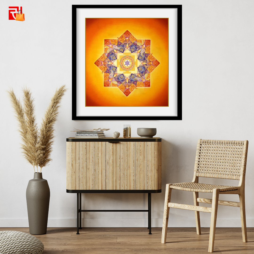 Bhuvaneshwari Yantra – High Quality Print of Artwork by Pieter Weltevrede - Home Decor - Sagar World