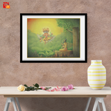 Hindu God, Brahma, blessing Bhagirath – High Quality Print of Artwork by Pieter Weltevrede
