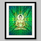 Gautam Buddha Meditating under Bodhi Tree to Attain Enlightenment – High Quality Print of Artwork by Pieter Weltevrede