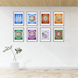 Tridevi Yantras Set – Maa Lakshmi, Maa Saraswati & Maa Durga High-Quality Art Prints by Pieter Weltevrede
