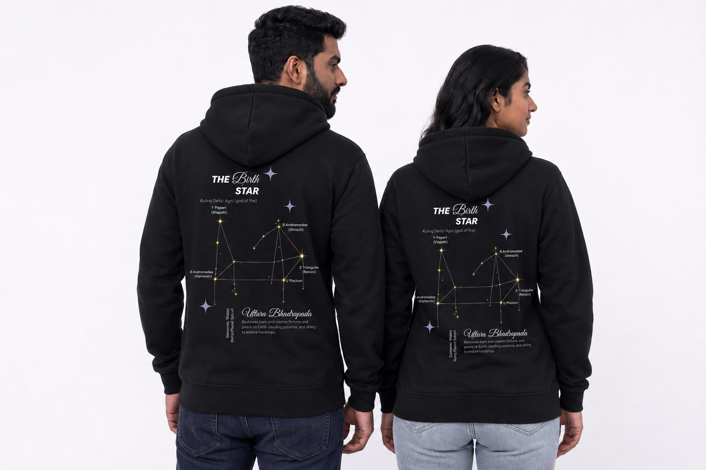 Uttara bhadrapada Nakshatra Hoodie – Vedic Astrology Inspired Unisex Cotton  hoodie | Spiritual Minimalist Wear