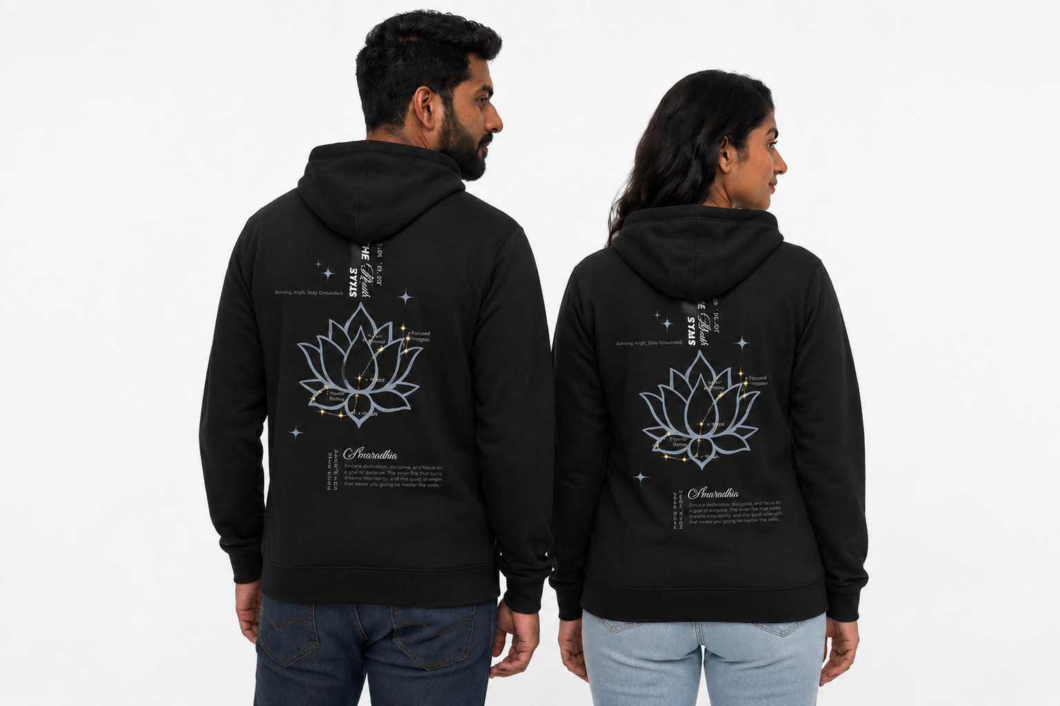 Anuradha Nakshatra Hoodie – Vedic Astrology Inspired Unisex Cotton hoodie | Spiritual Minimalist Wear