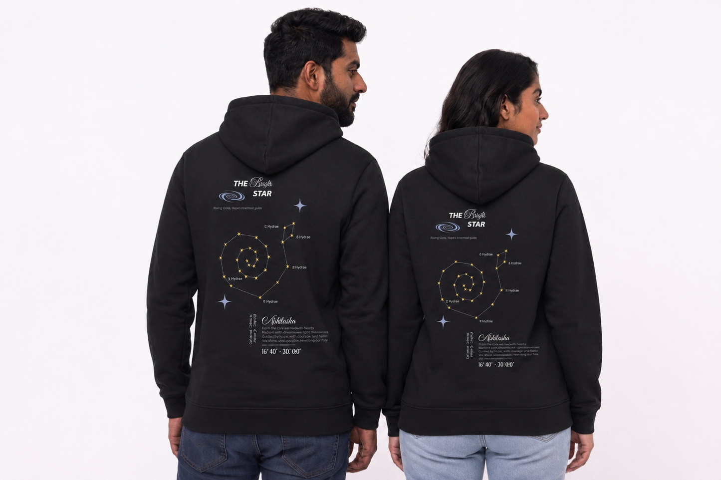 Ashlesha Nakshatra Hoodie – Vedic Astrology Inspired Unisex Cotton hoodie | Spiritual Minimalist Wear