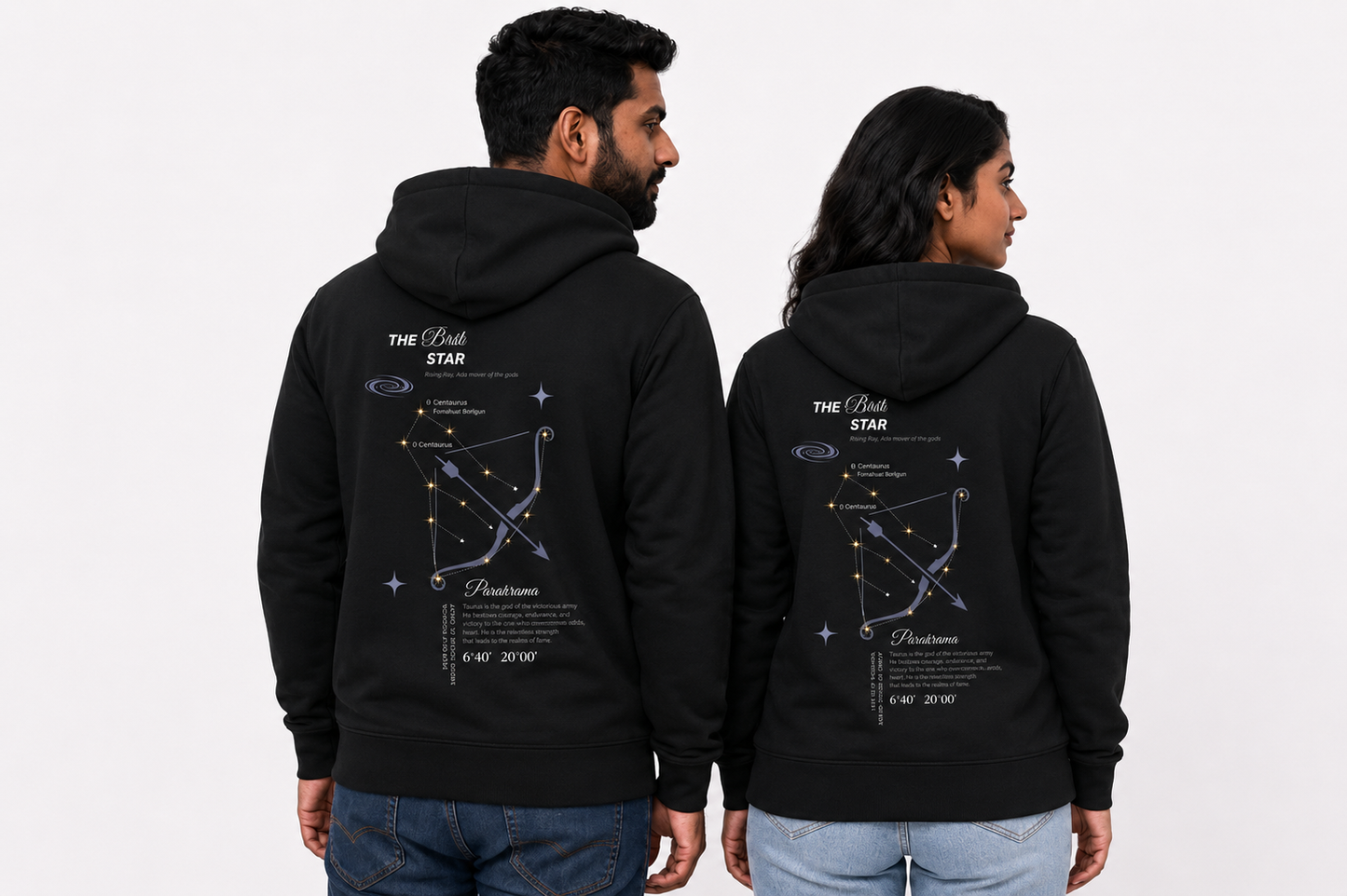 Punarvasu Nakshatra Hoodie – Vedic Astrology Inspired Unisex Cotton hoodie | Spiritual Minimalist Wear