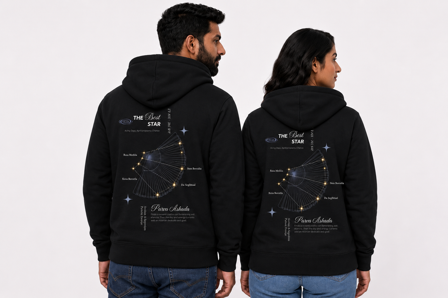 Purva ashda  Nakshatra Hoodie – Vedic Astrology Inspired Unisex Cotton  hoodie | Spiritual Minimalist Wear