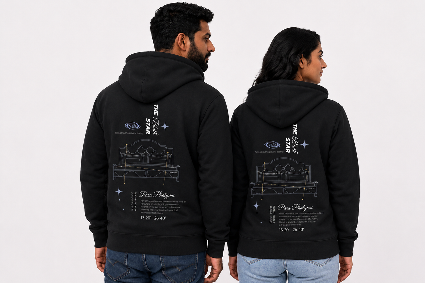 Purva phalguni Nakshatra Hoodie – Vedic Astrology Inspired Unisex Cotton hoodie  | Spiritual Minimalist Wear