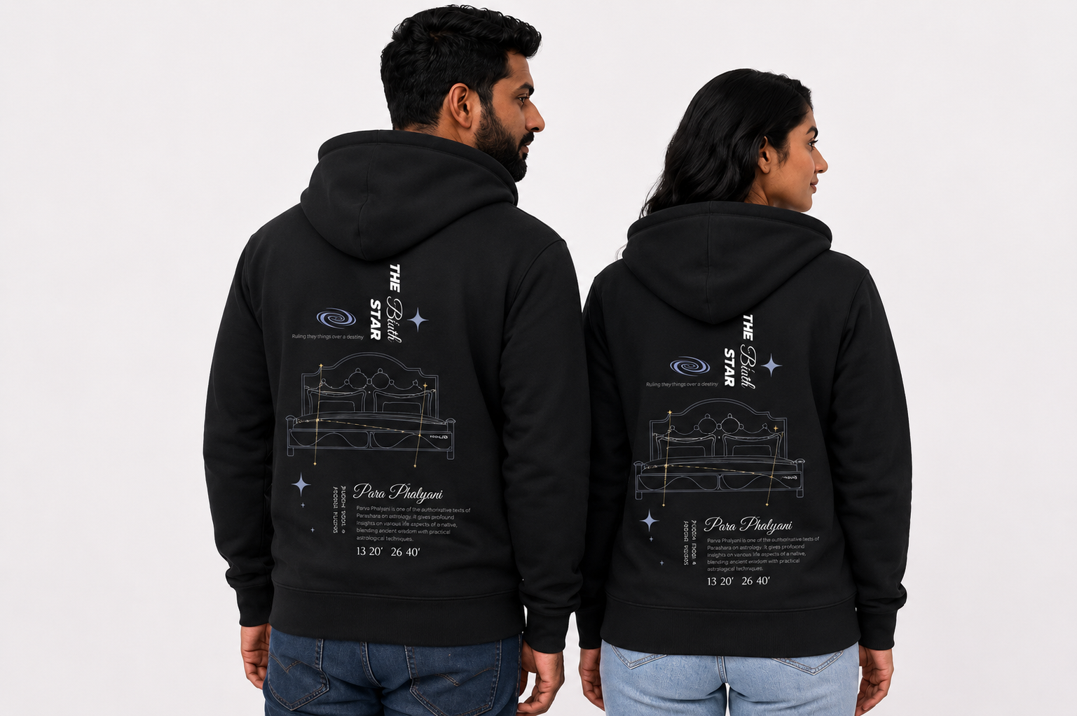 Purva phalguni Nakshatra Hoodie – Vedic Astrology Inspired Unisex Cotton hoodie  | Spiritual Minimalist Wear