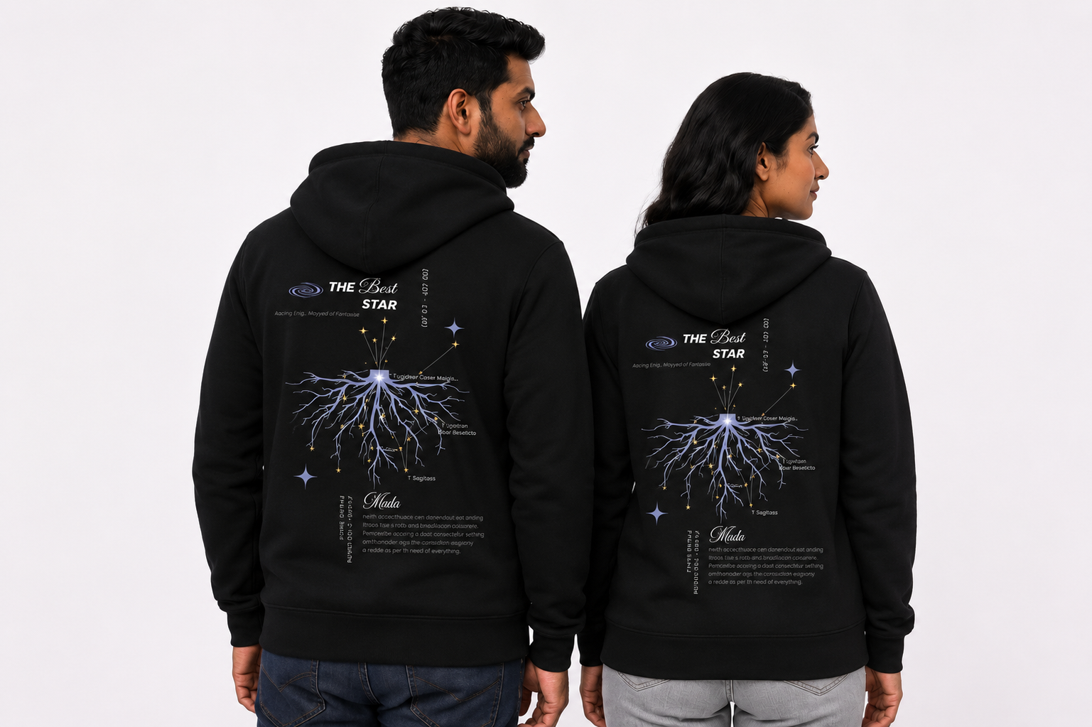 Mula Nakshatra Hoodie– Vedic Astrology Inspired Unisex Cotton hoodie Spiritual Minimalist Wear