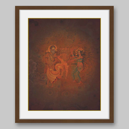 Goddess Ganga mocking at sage Durvasa – High Quality Print of Artwork by Pieter Weltevrede