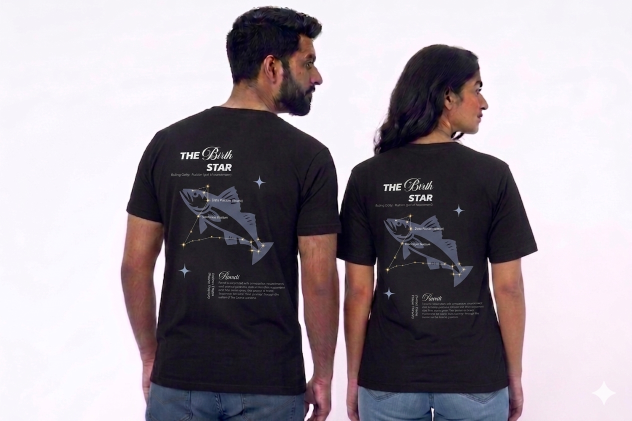 Revati Nakshatra T-Shirt – Vedic Astrology Inspired Unisex Cotton Tee | Spiritual Minimalist Wear