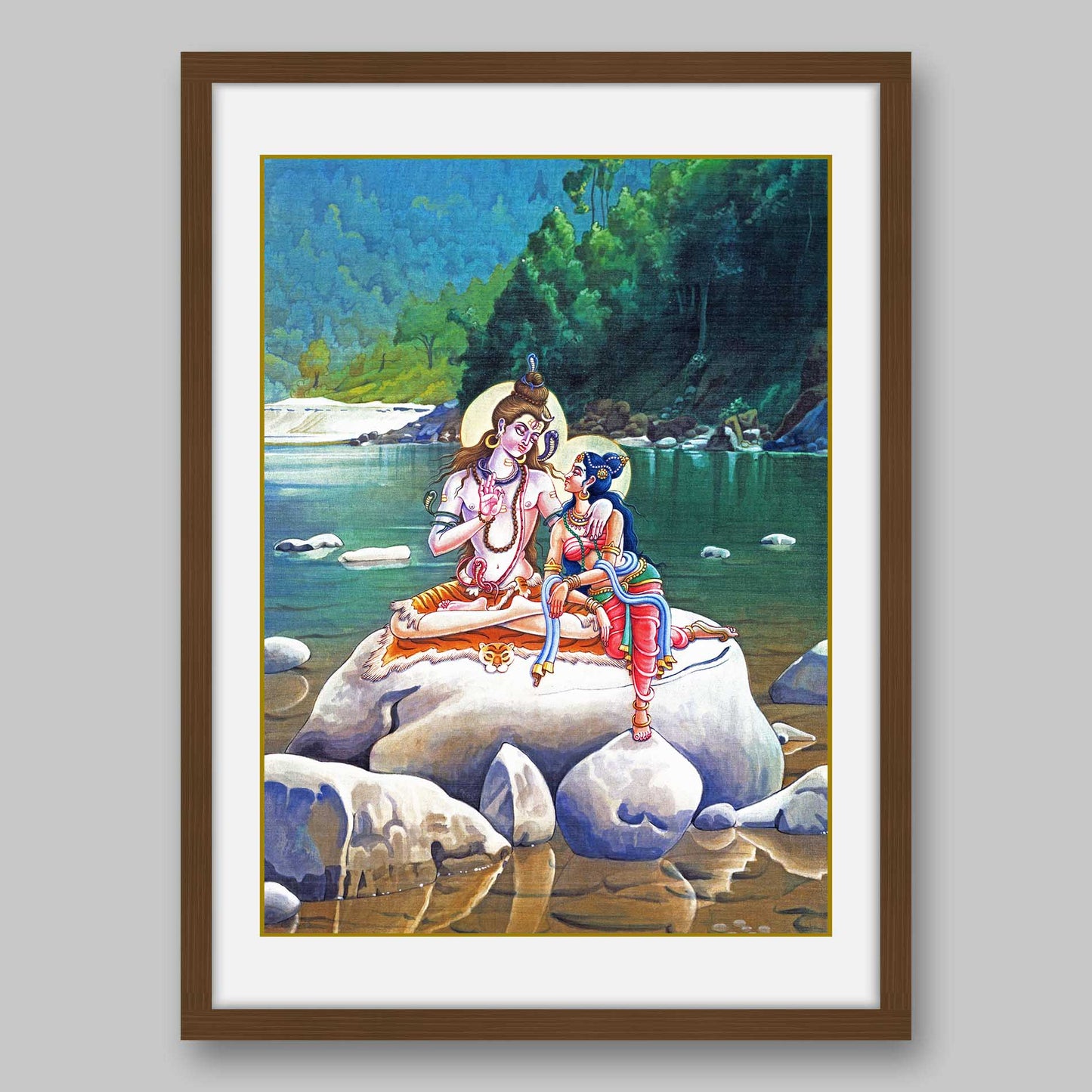 Shiva and Parvati - High Quality Print of Artwork by Pieter Weltevrede - Sagar World