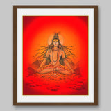 Shiva capturing River Ganga’s flow in his hair locks – High Quality Print of Artwork by Pieter Weltevrede - Sagar World