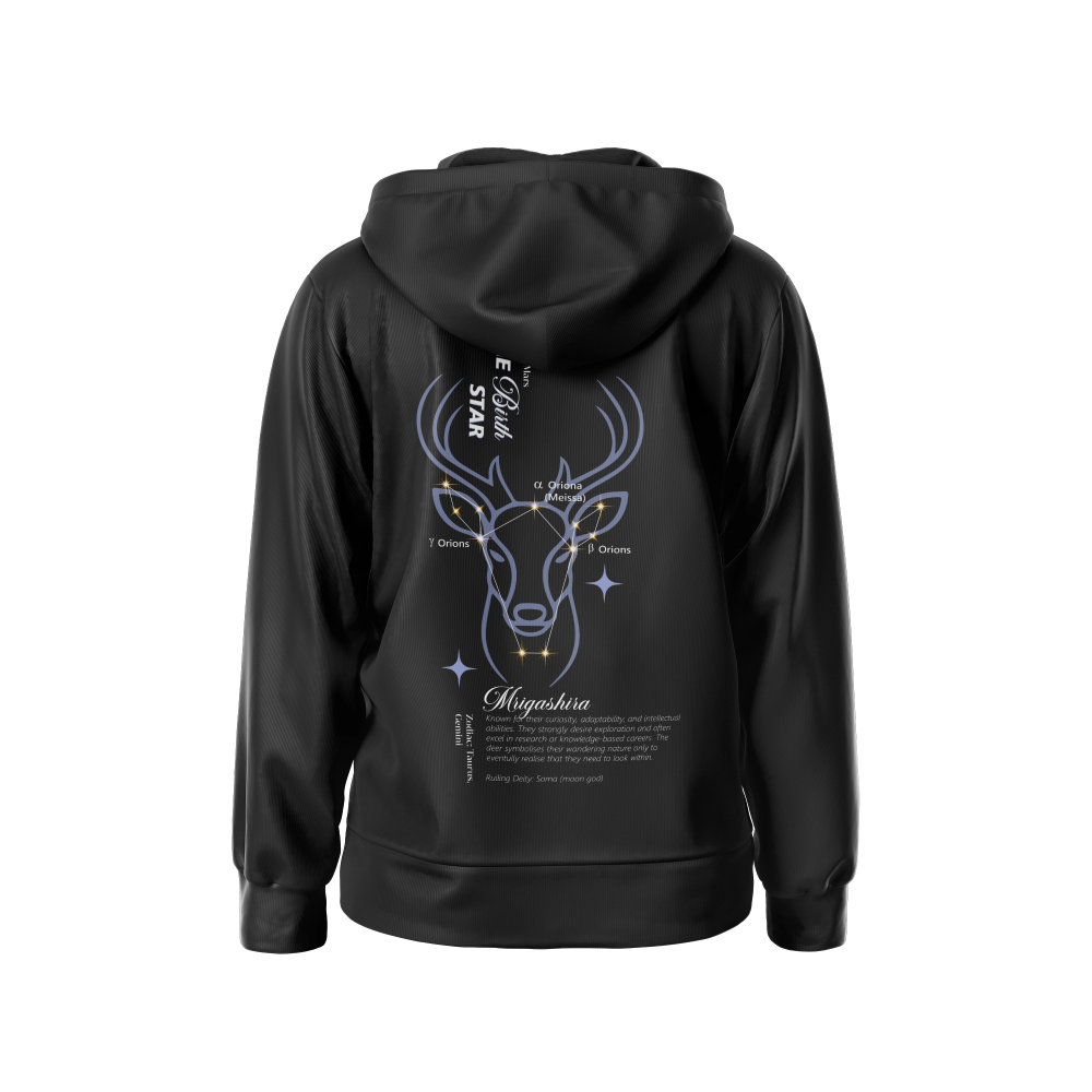 Mrigashira Nakshatra Hoodiet – Vedic Astrology Inspired Unisex Cotton  hoodie | Spiritual Minimalist Wear