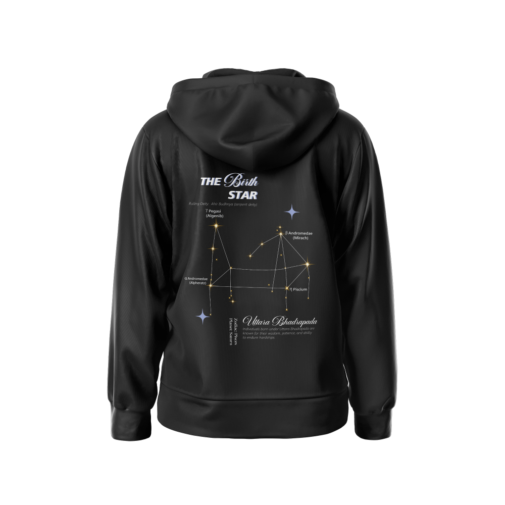 Uttara bhadrapada Nakshatra Hoodie – Vedic Astrology Inspired Unisex Cotton  hoodie | Spiritual Minimalist Wear
