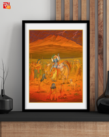 Krishna – Govardhan Parvat- High Quality Print of Artwork by Pieter Weltevrede